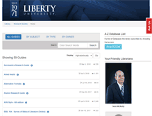 Tablet Screenshot of libguides.liberty.edu